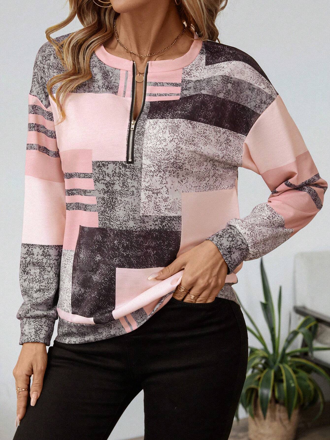 C&G™ | Geometric Zip Top