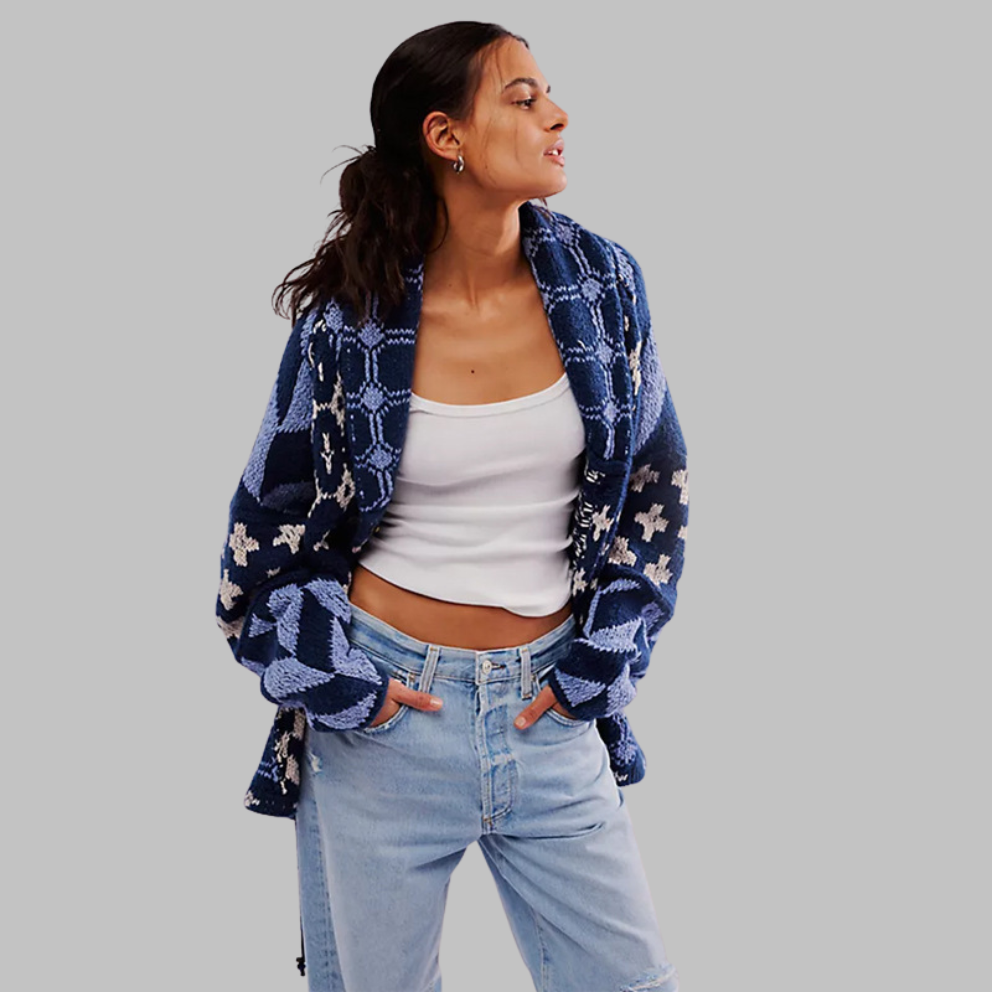 C&G™ | Oversized Vintage Cardigan (One Size)