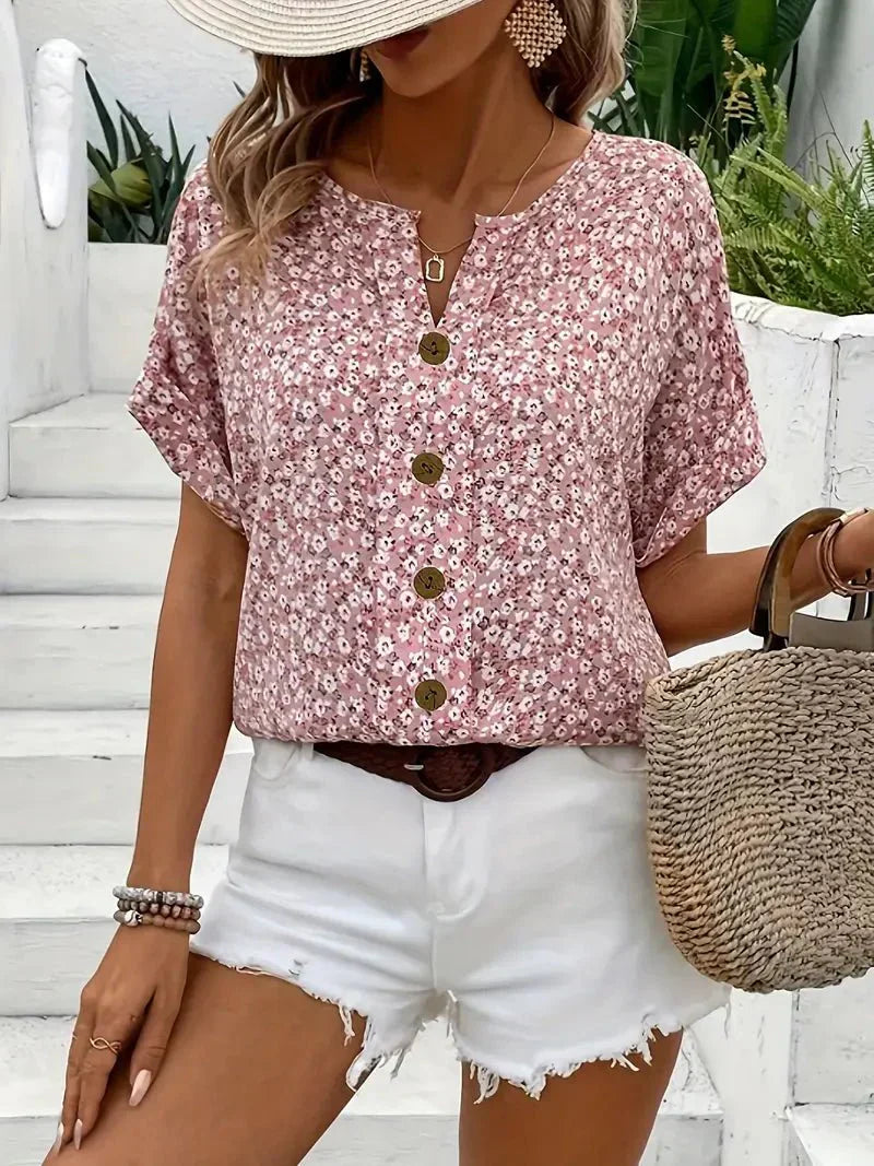 C&G™ | Wildflower Notch Blouse
