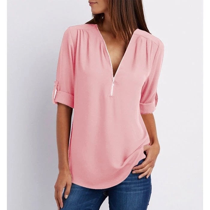 C&G™ | Chic Zipper Blouse