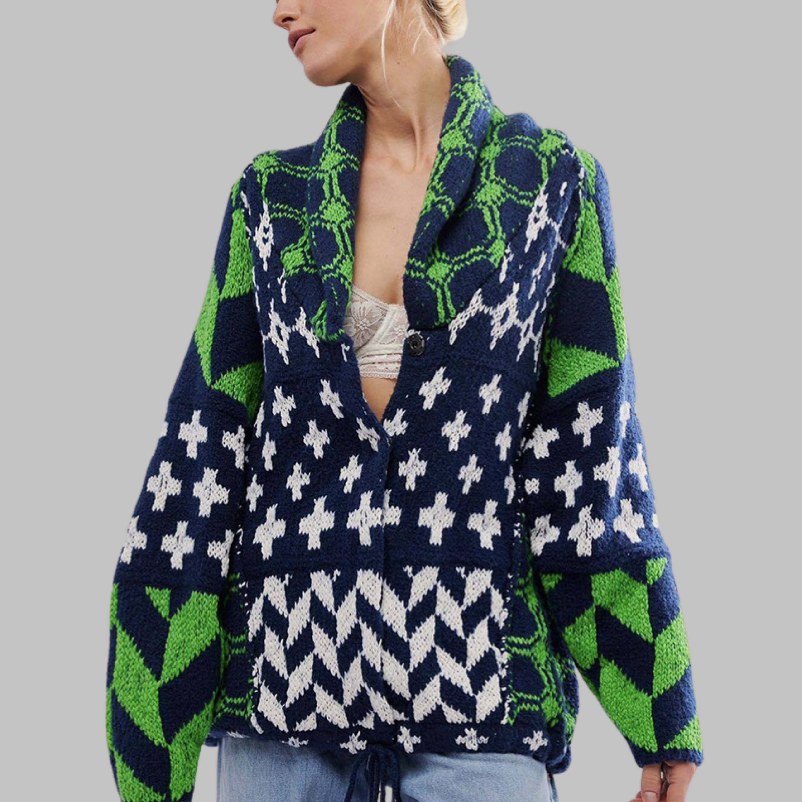 C&G™ | Oversized Vintage Cardigan (One Size)