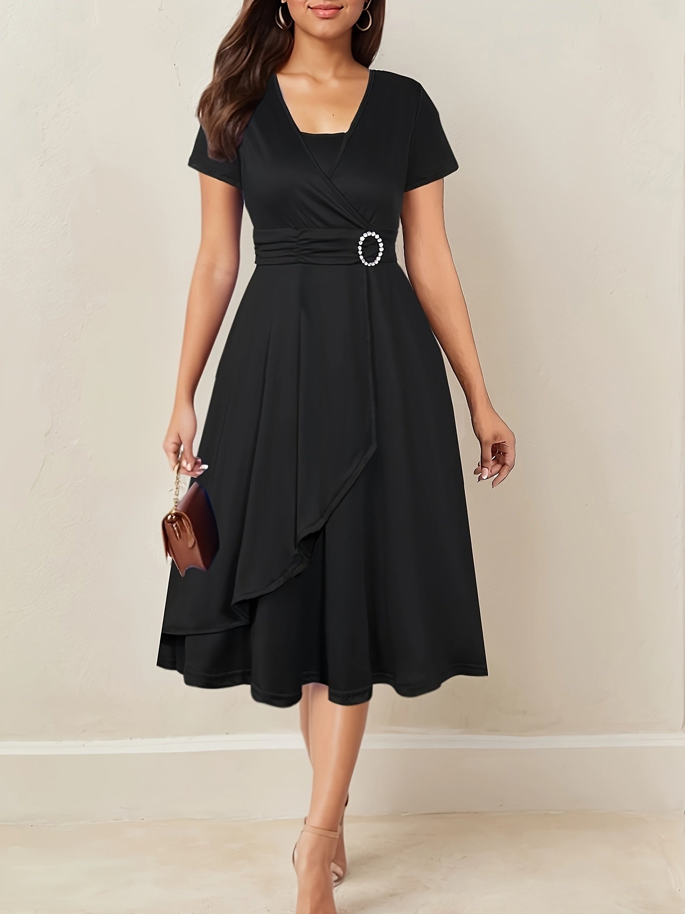 C&G™ | Elegant V-Neck Dress