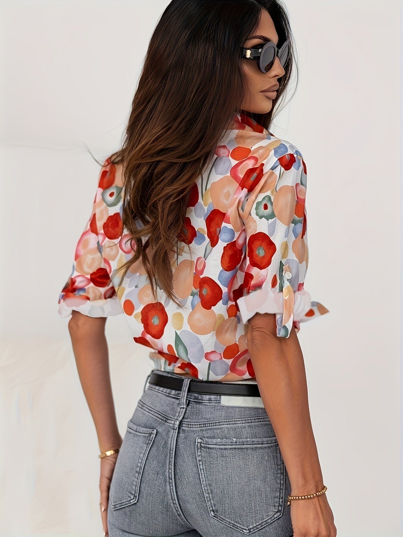 C&G™| Colorful Floral Blouse