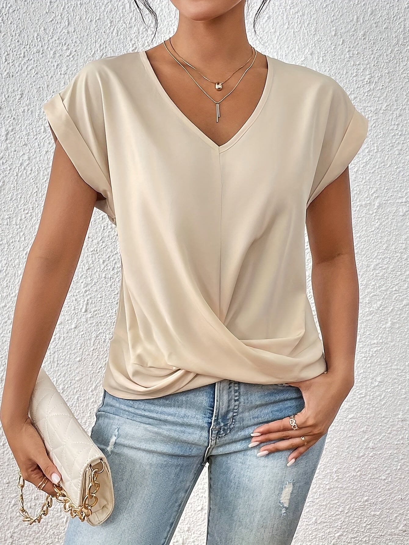 C&G™| Sweetheart Neckline Casual T-Shirt