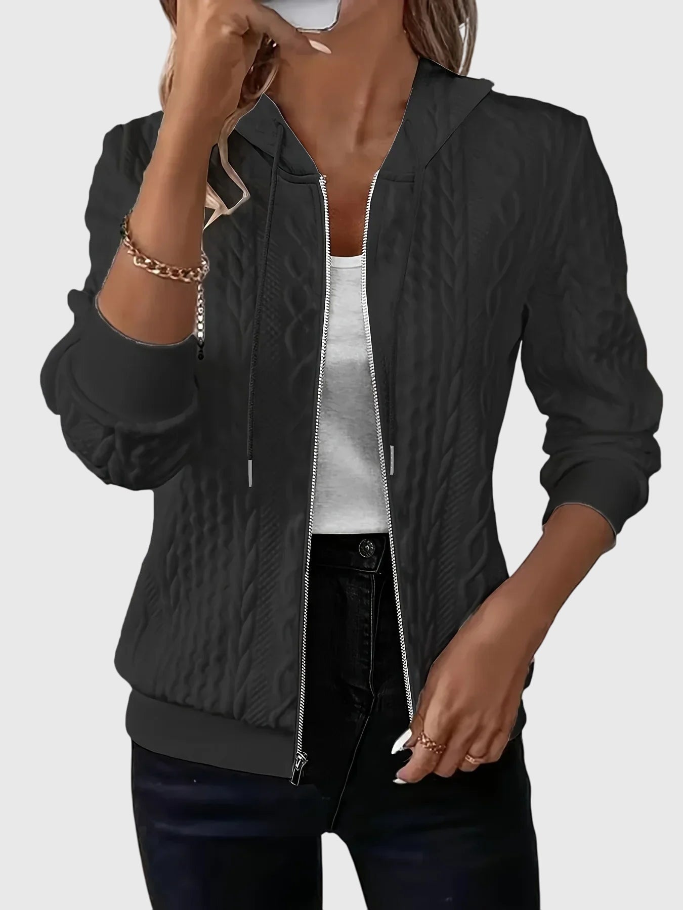C&G™| Lena™ Zippered Hoodie
