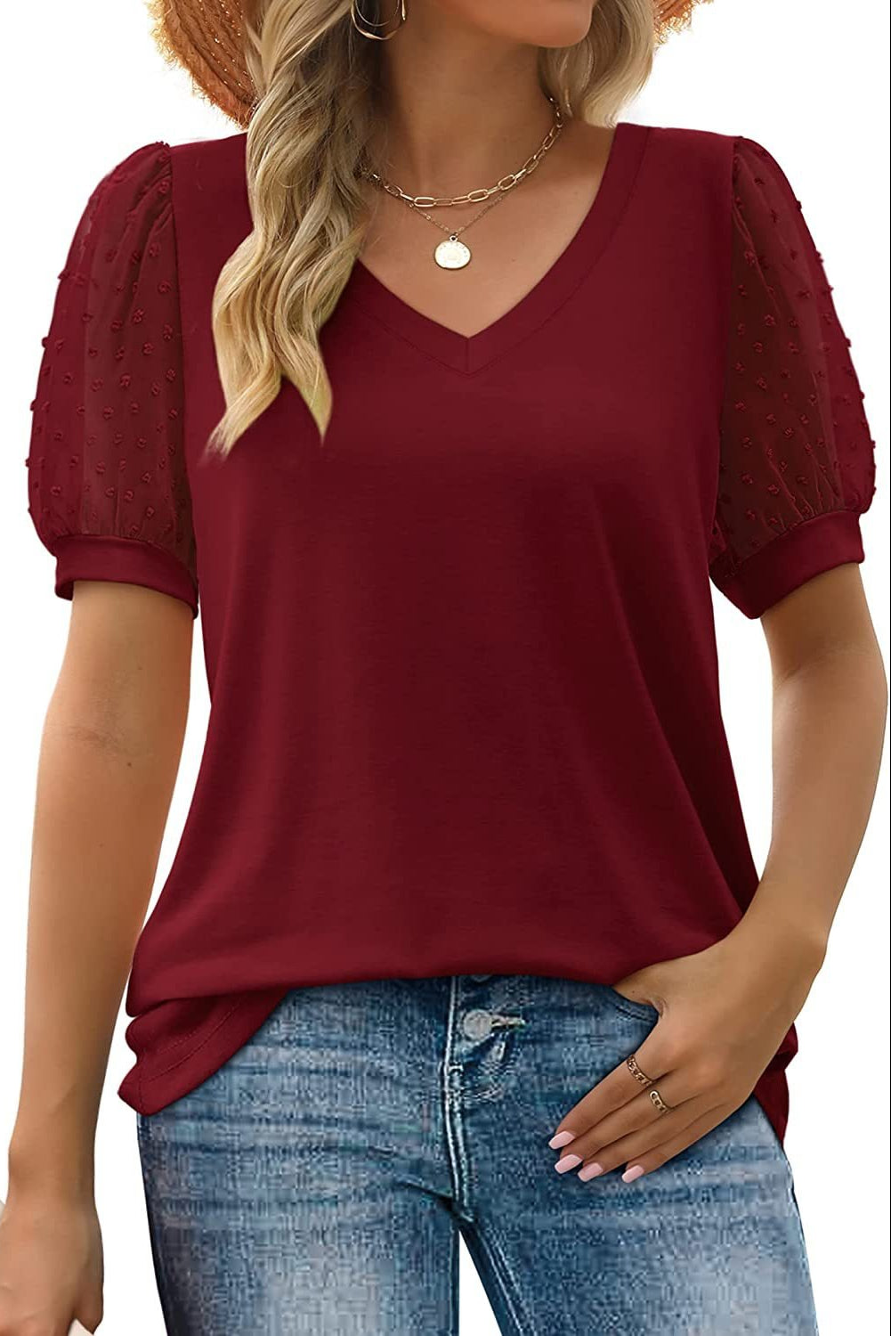 C&G™| Sleek V-Neck Blouse