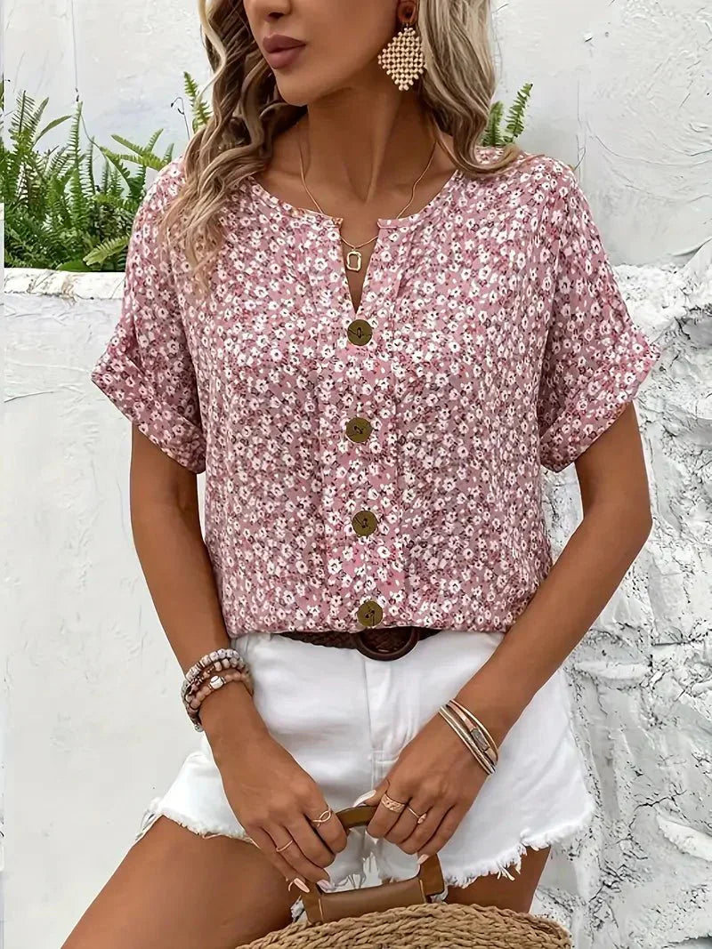 C&G™ | Wildflower Notch Blouse
