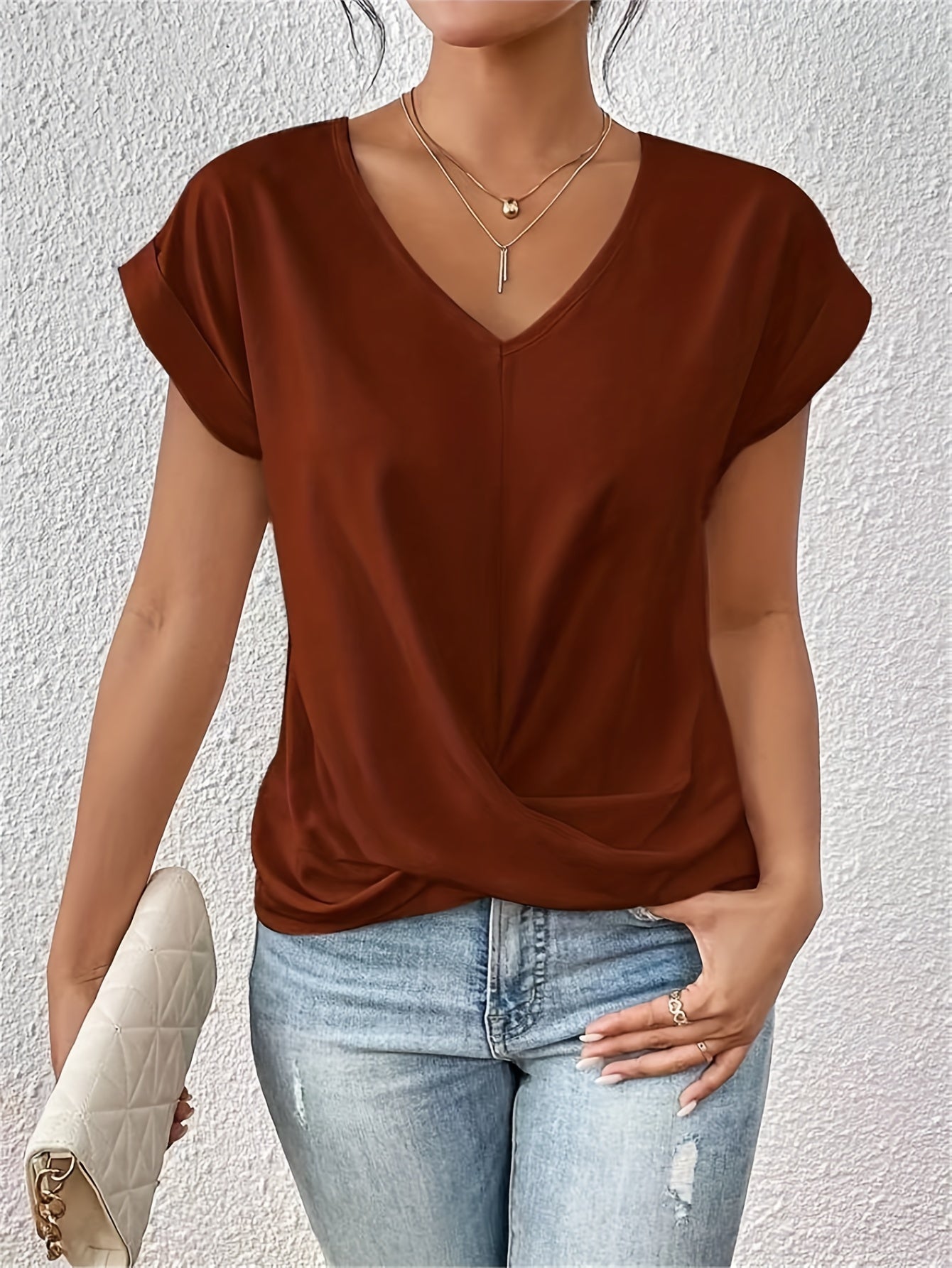 C&G™| Sweetheart Neckline Casual T-Shirt