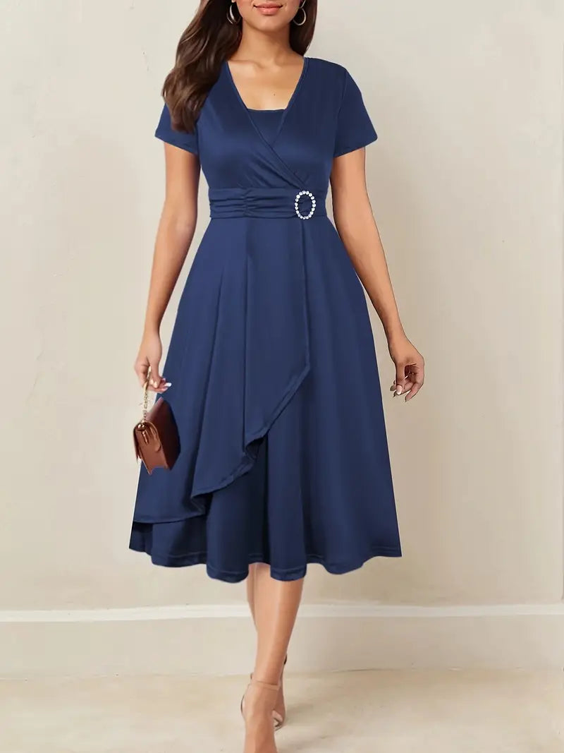 C&G™ | Elegant V-Neck Dress