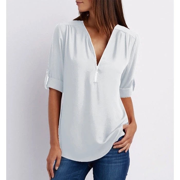 C&G™ | Chic Zipper Blouse