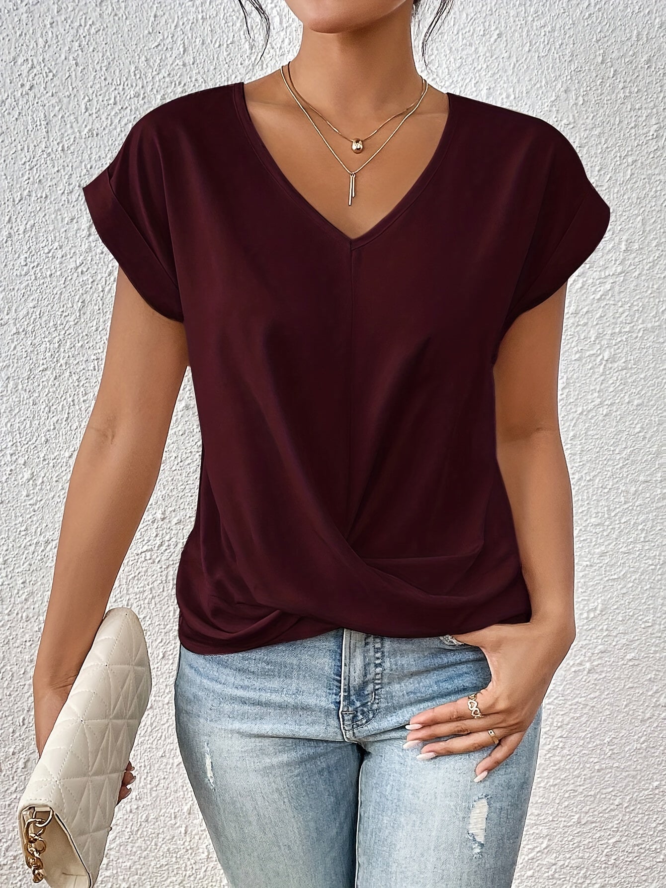 C&G™| Sweetheart Neckline Casual T-Shirt