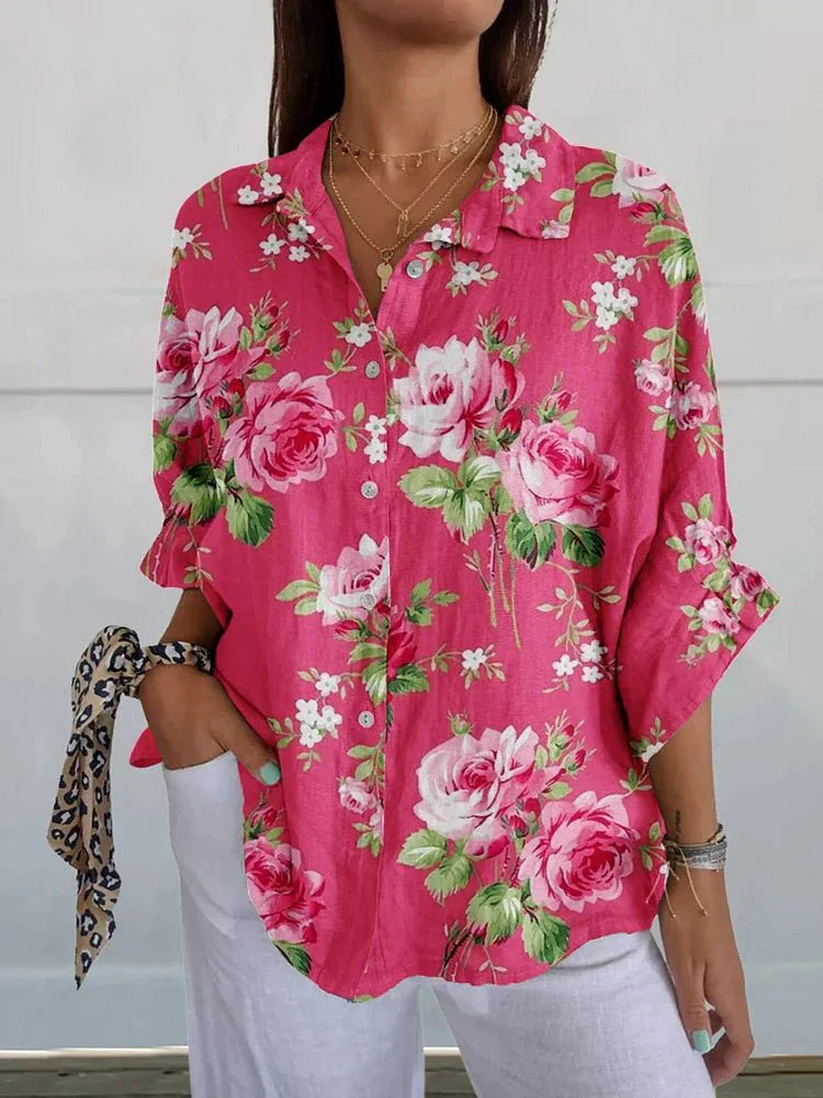 C&G™ | Rose Floral Blouse