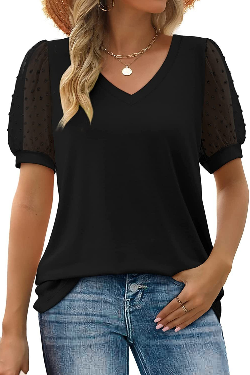 C&G™| Sleek V-Neck Blouse