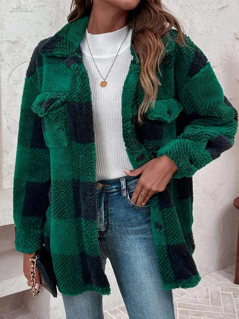 C&G™ | Checkered Plush Jacket