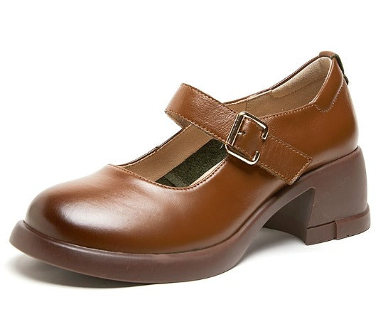 C&G™| Agnes Leather Mary Janes