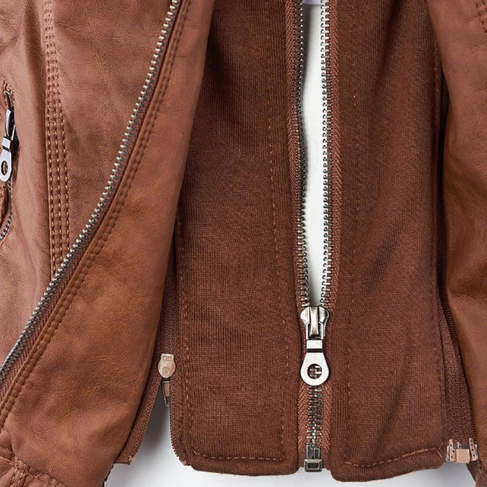 C&G™ | Stylish Leather Jacket for Woman