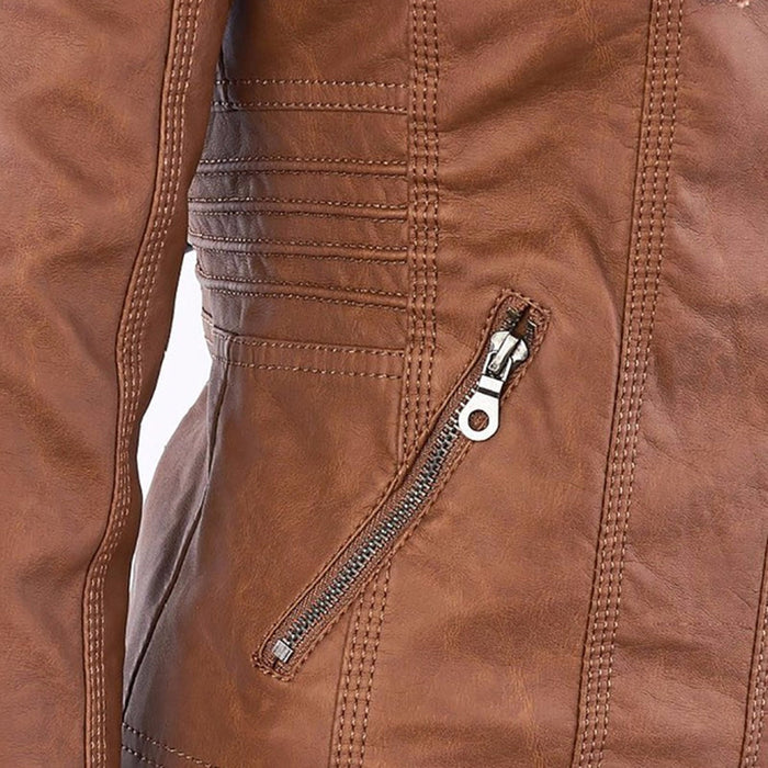 C&G™ | Stylish Leather Jacket for Woman