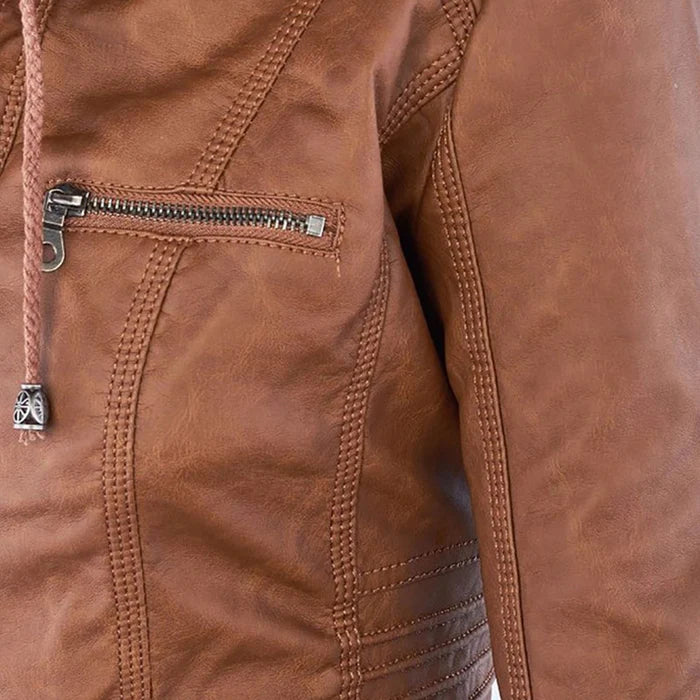 C&G™ | Stylish Leather Jacket for Woman