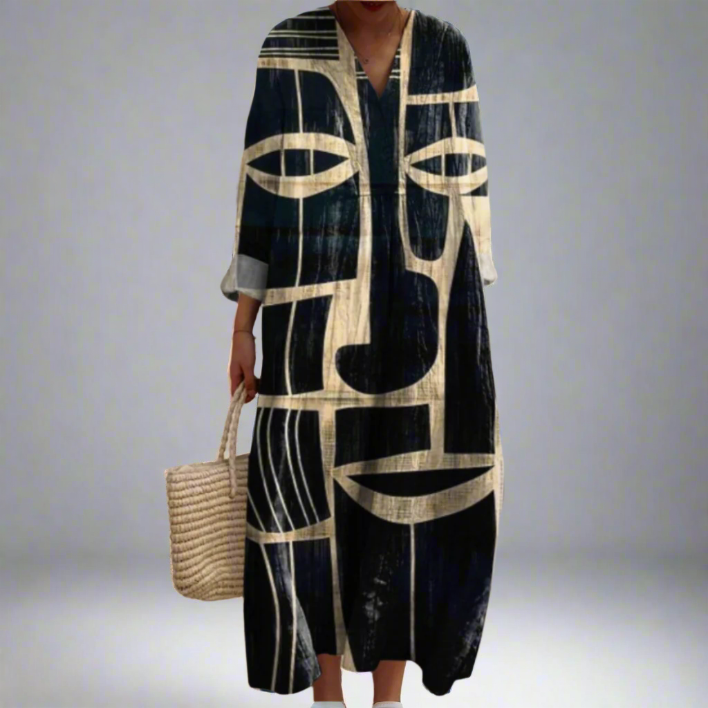 C&G™ | Tribal-Inspired Artistic Midi Dress