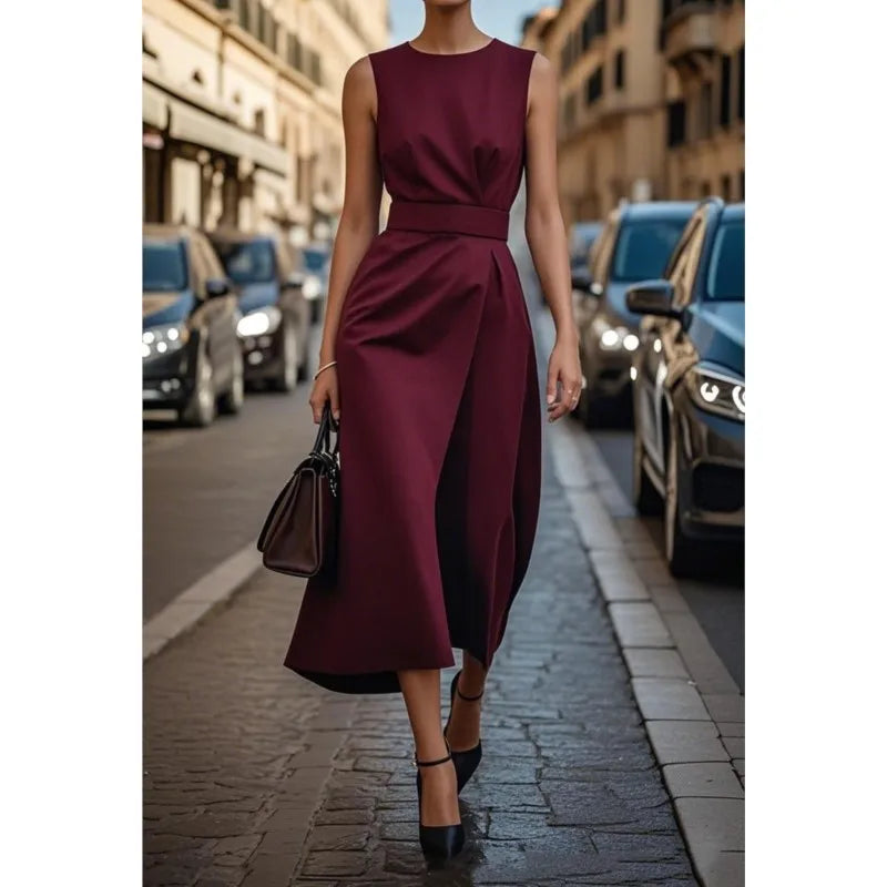 C&G™ | Elegant Round Neck Dress