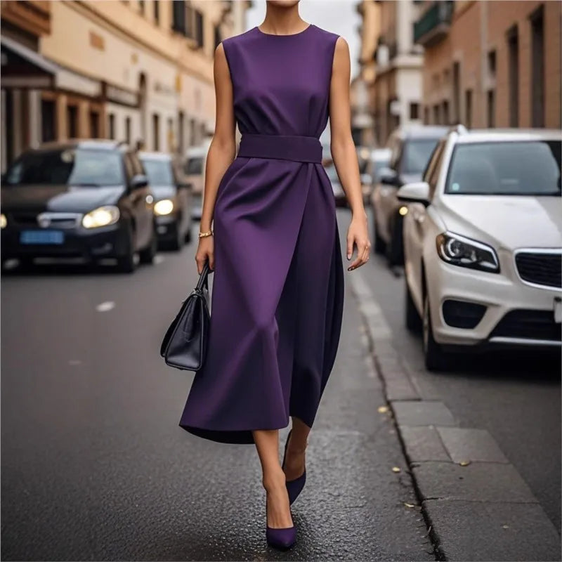 C&G™ | Elegant Round Neck Dress