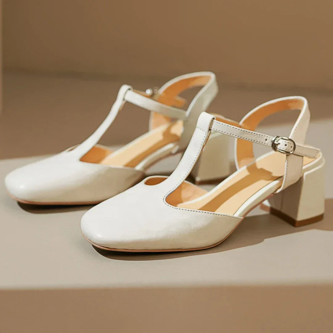 C&G™| Beatrica Leather Mary Janes