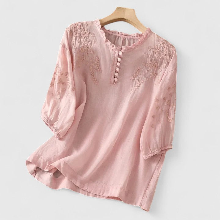 C&G™ | Elegant Button-Front Blouse