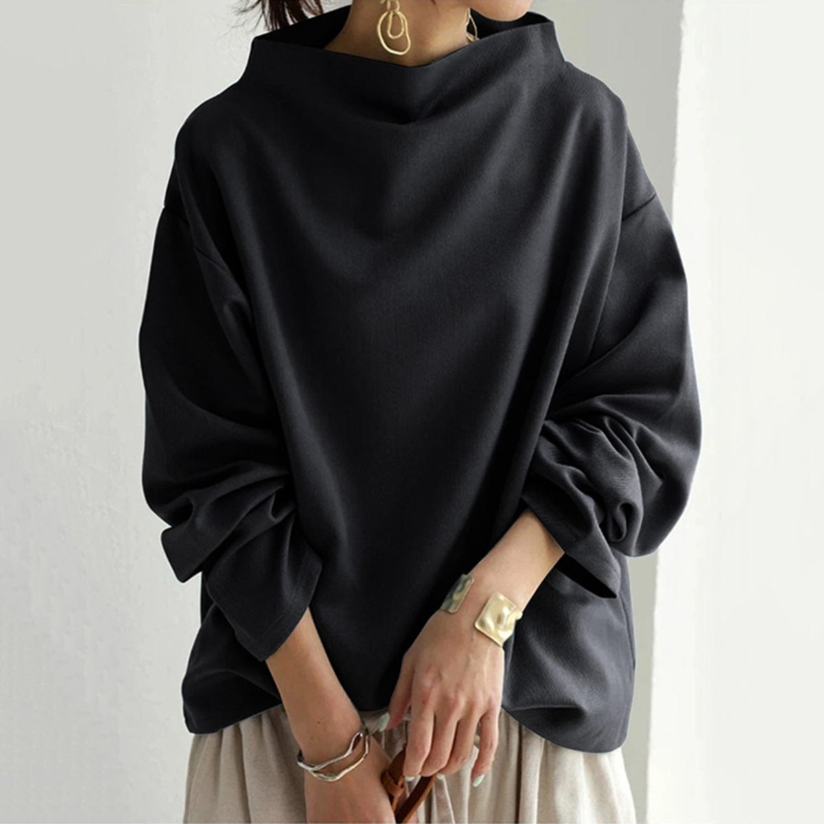 C&G™ | High-Neck Soft Knit Top