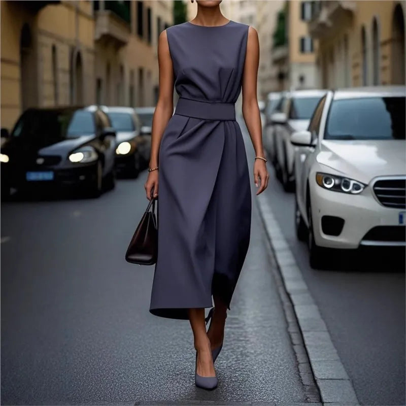 C&G™ | Elegant Round Neck Dress