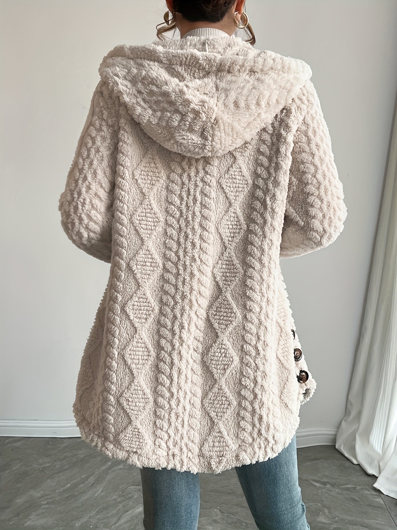 C&G™ | Faux Fur Hooded Cardigan