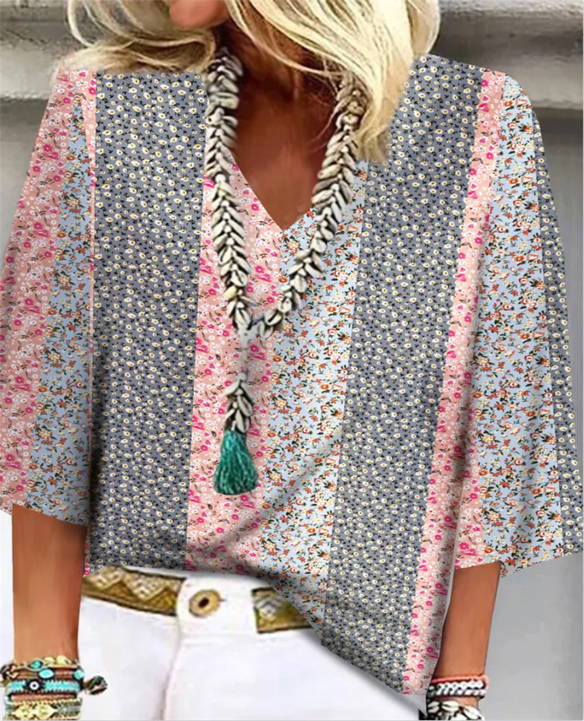 C&G™| Floral Breeze Blouse