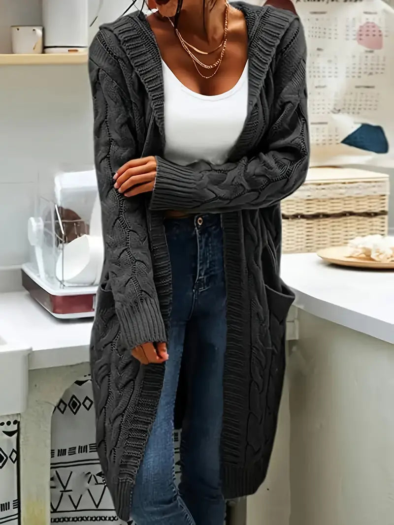 C&G™ | Hooded Knit Cardigan (Plus Size)