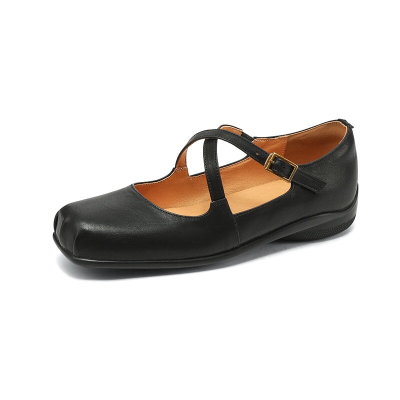 C&G™| Edith Leather Mary Janes