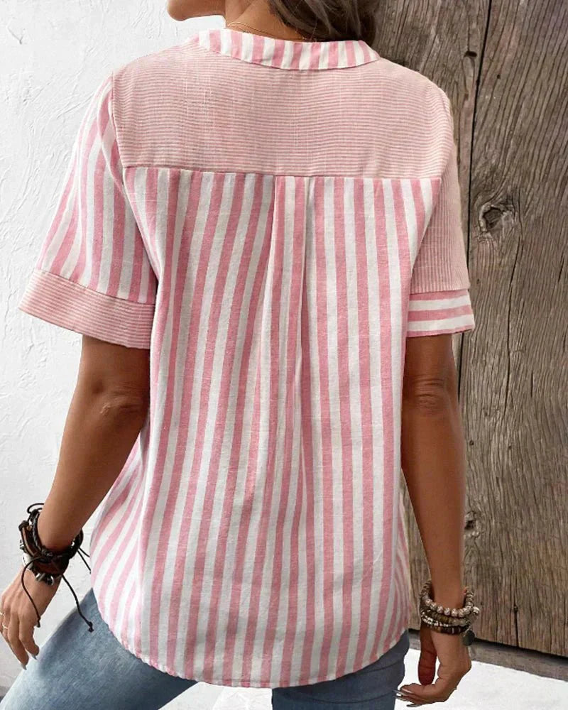 C&G™| Soft Striped Blouse