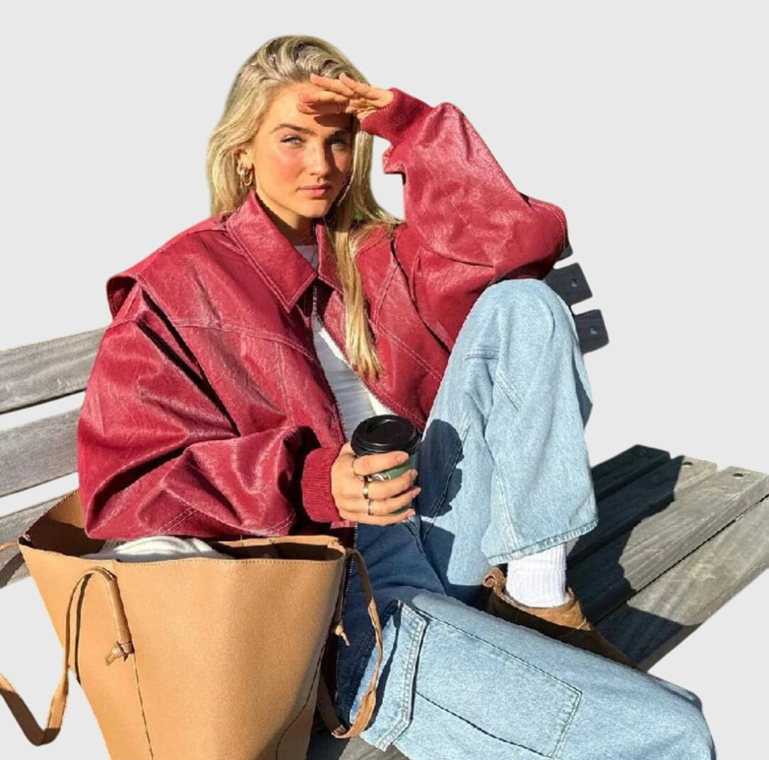 C&G™| Oversized Leather Jacket