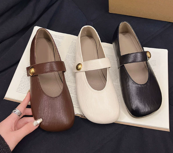 C&G™| Irene Leather Mary Janes
