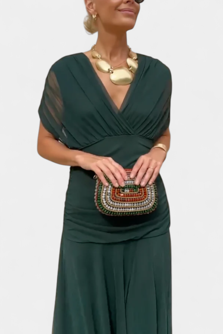 C&G™ | Elegant Dress with V-Neckline