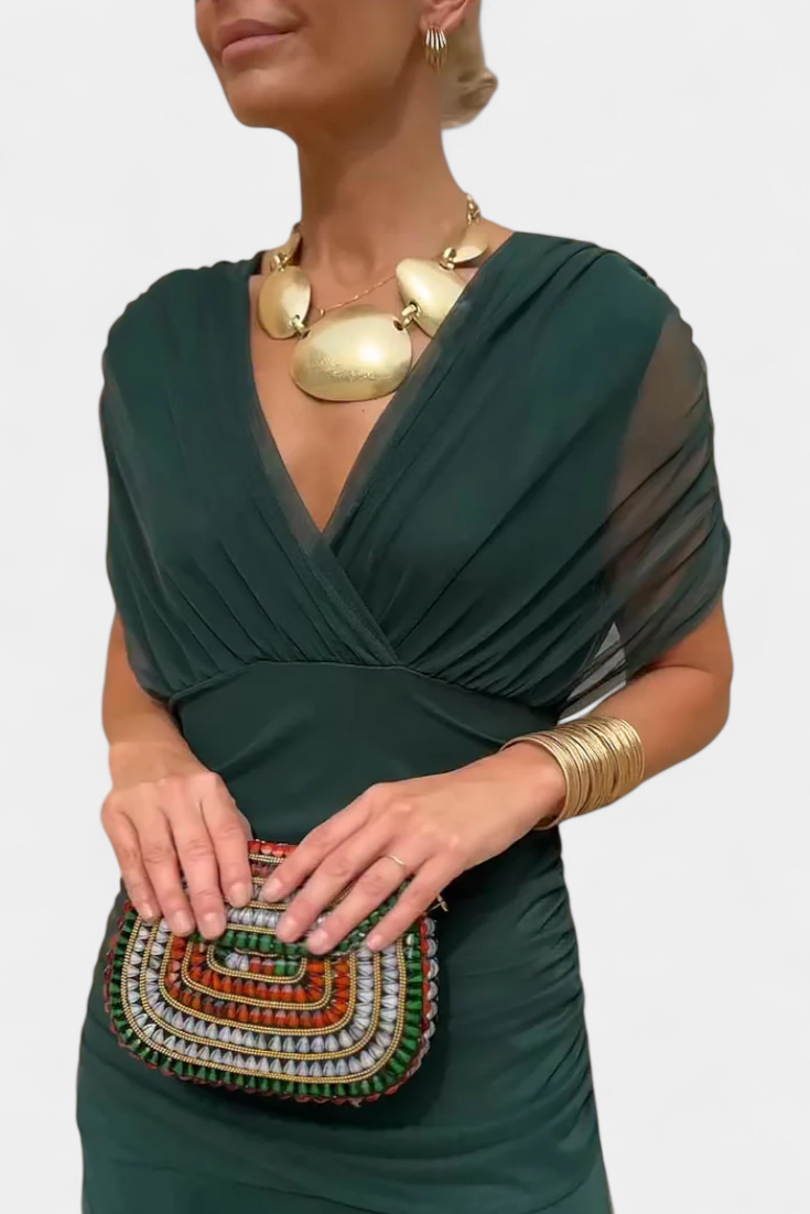 C&G™ | Elegant Dress with V-Neckline
