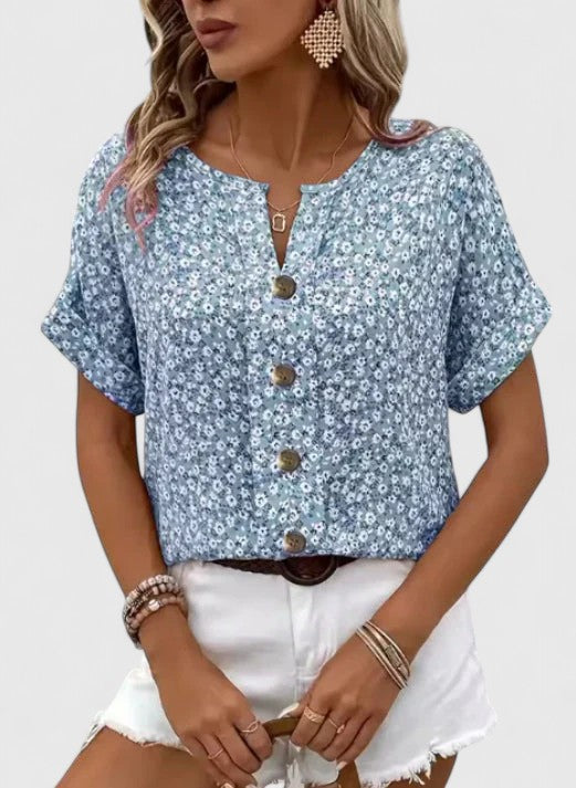 C&G™| Elegant Floral Summer Top