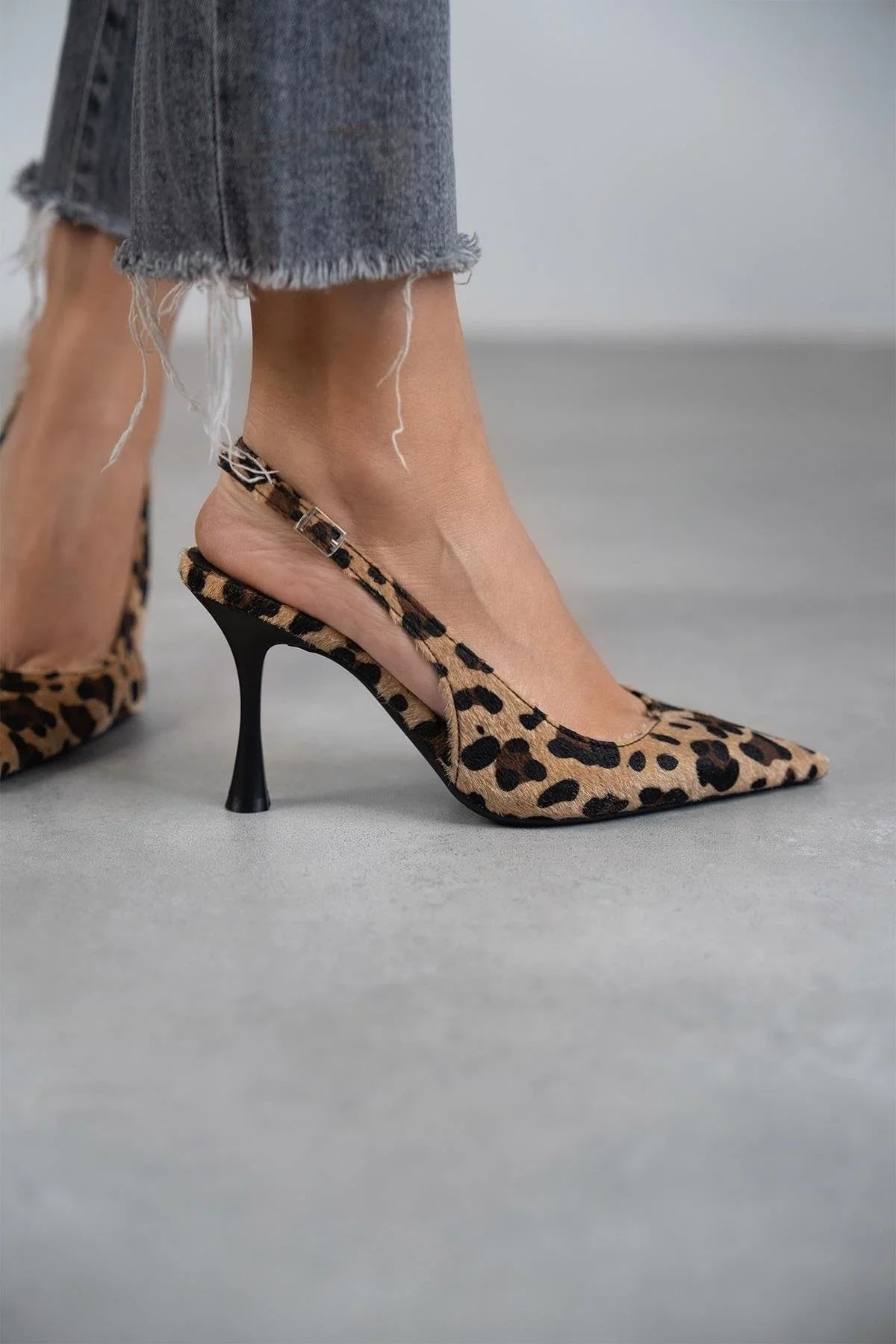 C&G™ | Leopard Slingback Heels