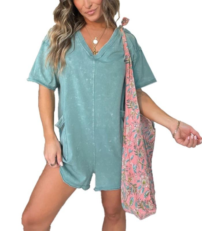 C&G™| Chic Washed Romper