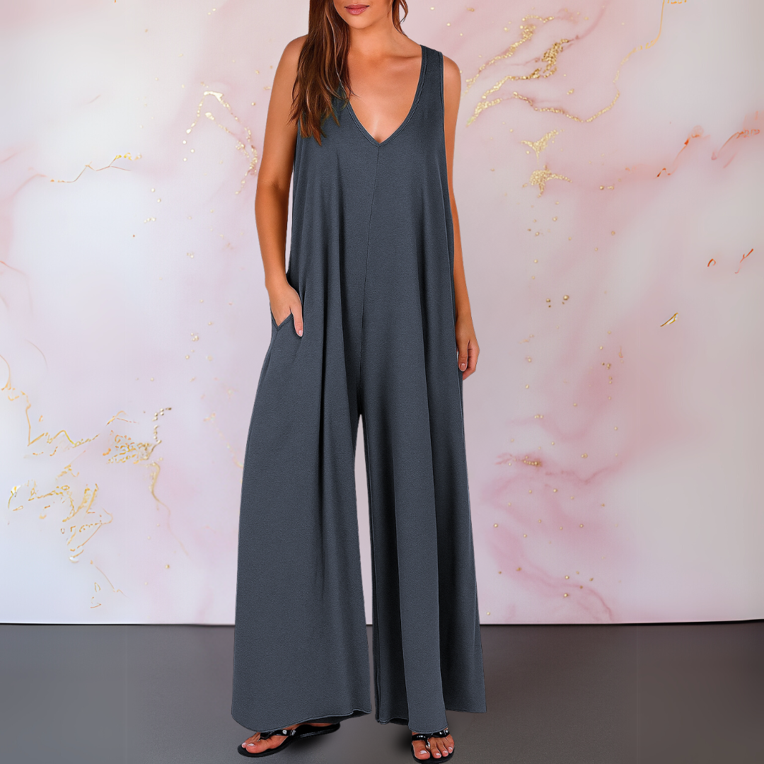 C&G™ | Wide-Leg Sleeveless Jumpsuit