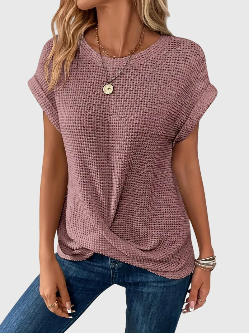 C&G™ | Elegant Blouse With Crew Neck