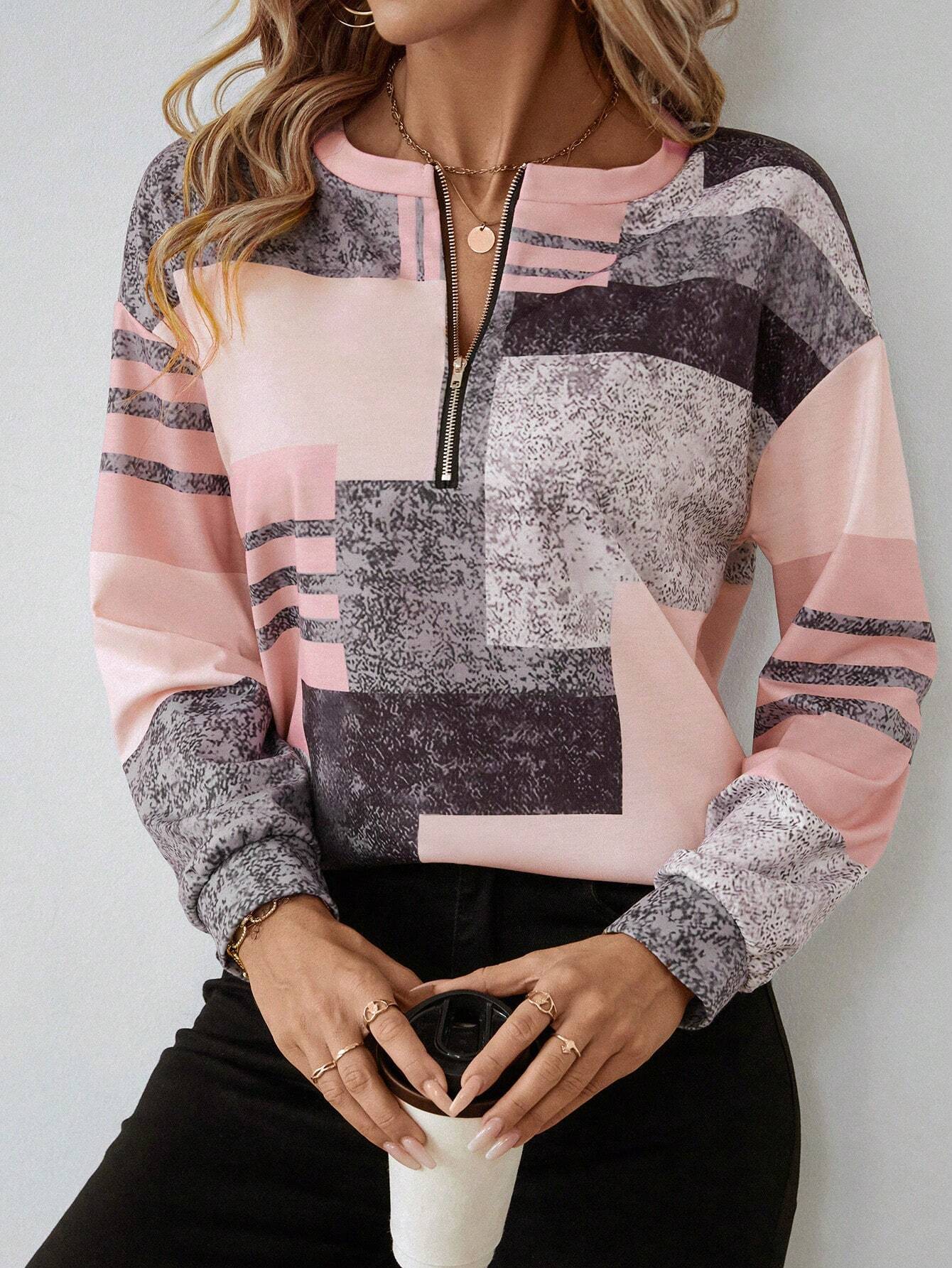 C&G™ | Geometric Zip Top