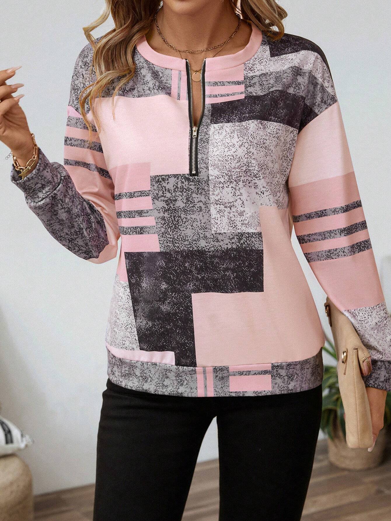 C&G™ | Geometric Zip Top