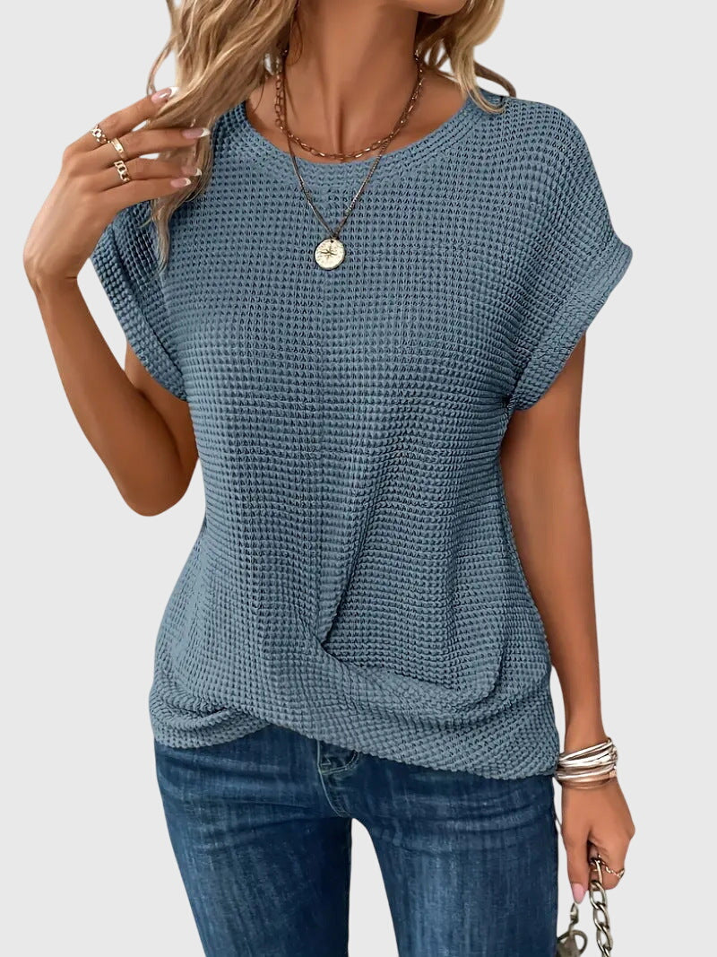 C&G™ | Elegant Blouse With Crew Neck