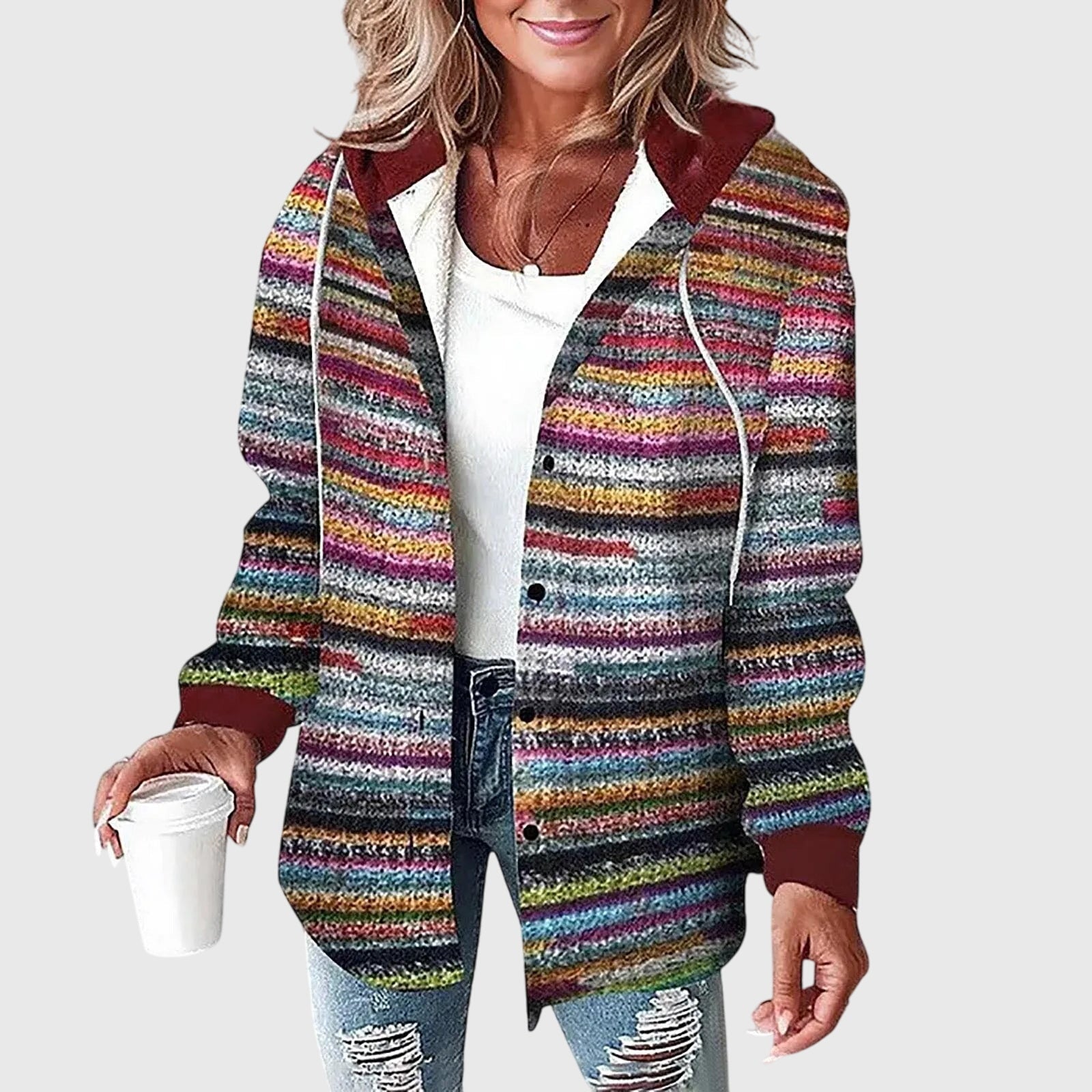 C&G™ | Women's Mesh Button Placket Jacket