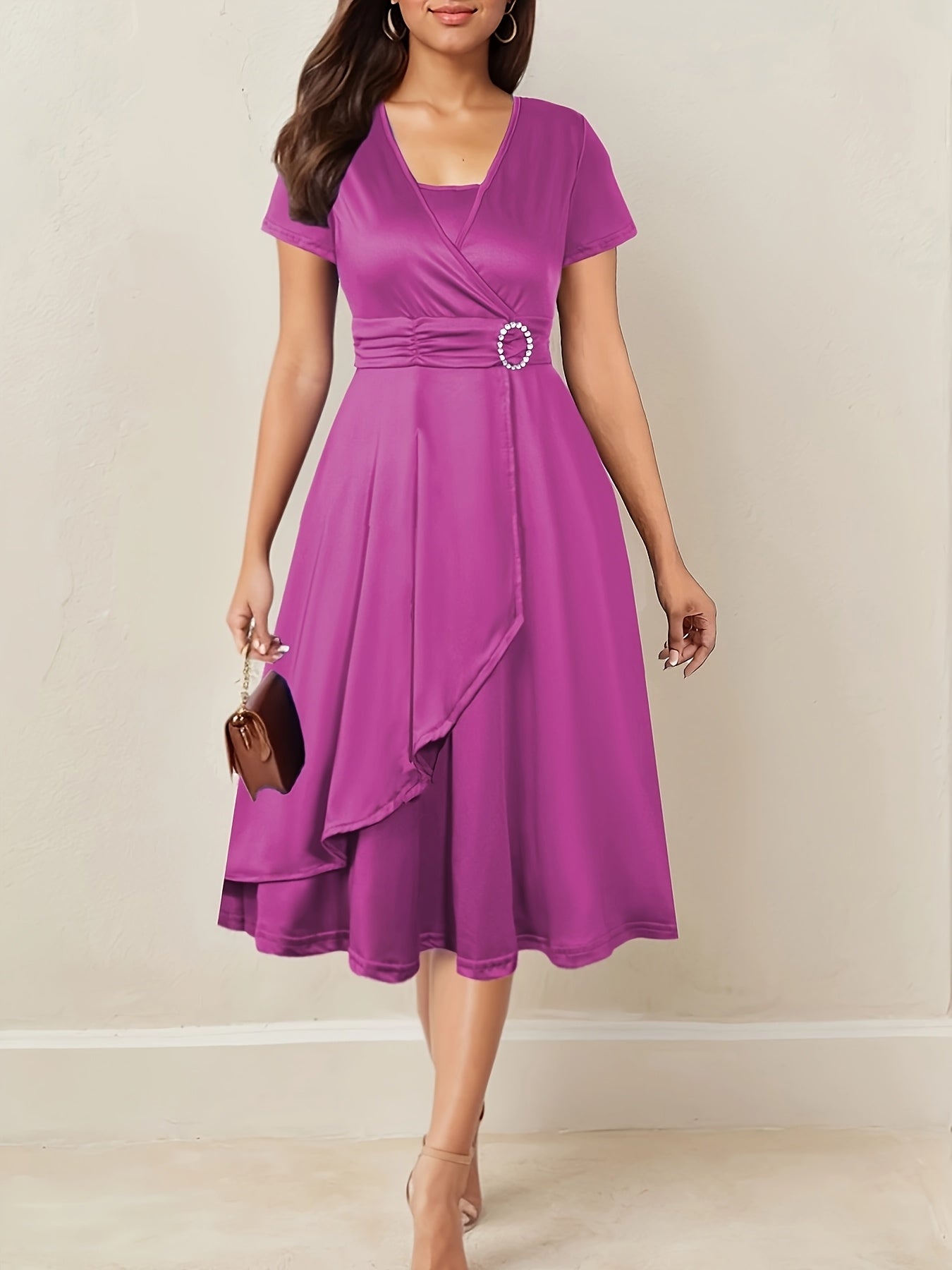 C&G™ | Elegant V-Neck Dress