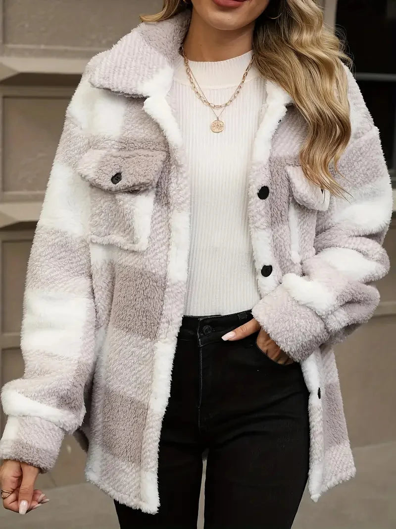 C&G™ | Checkered Plush Jacket