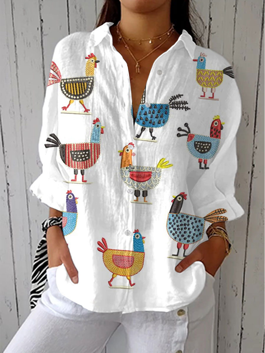 C&G™ | Playful Hen Blouse